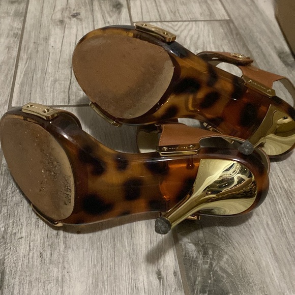 Michael Kors BrownTortoiseshell Dress Sandal size 8 - Picture 4 of 6